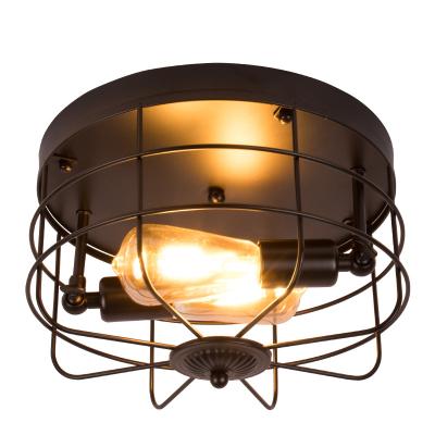 China Farmhouse Indoor Farmhouse Chandler Home Decoration Hallway Round Circle Dinner Bedroom Living Room Vintage Iron Black Ceiling Light for sale