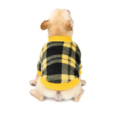 China Sustainable Custom Pattern Yellow Dog Clothes Spring And Summer Pet Clothes For Outdoor for sale