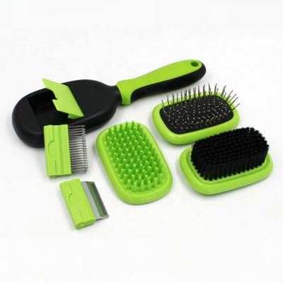 China Viable Dogs Cats IFPG-002 Shedding Mats Dematting Massage Bath Bristle and Pin Hair Brush Comb for sale