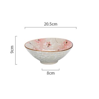 China Viable Serving Tableware Multiple Color Elegant Japanese Blue Line Crocery Rose Flower Pattern for Party Wedding Decoration for sale