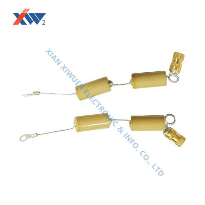 China 24kVAC High Frequency 24KV 80pF Ceramic Core Rod Capacitor High Voltage Ceramic Capacitor With Lead for sale