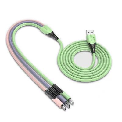 China Fast Speed ​​Charging Data Cables 3 in 1 Micro USB Charging Magnetic Fast Charging Android Cable IOS Type C iPhone Charger Cable Wire for Smartphones for sale