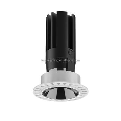 China Industrial Hot COB Downlight Cutout50mm Trimless Adjustable Fixed Embedded Slim Ceiling Recessed LED Mini Focos Spotlight From TUNUN for sale