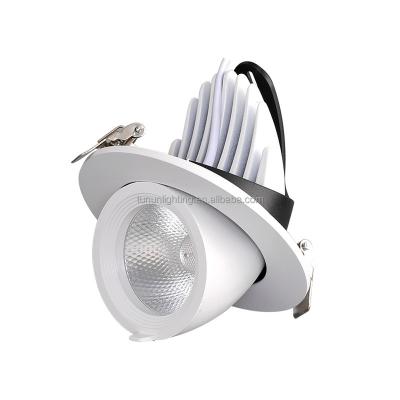 China TUNUN Modern Round Ceiling Downlight 7W 15W 20W 35W COB Elephant Trunk Lamp Stretch Adjustable Recessed Spotlights for sale