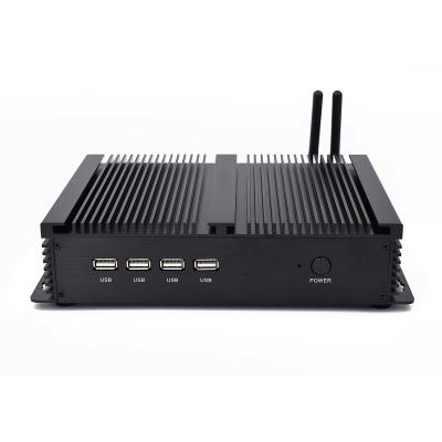 China Low power industrial slim fanless industrial 1007u pc mini with express pci slot 4rs232 2lan nuc and ddr3l 2g4g8g ram for sale