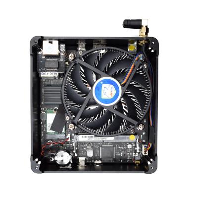 China 6core 12threads Xeon E 2176M mini pc small form educational computer with fan design 12M cache 2.7 to 4.4GHZ win10 desktop pc for sale