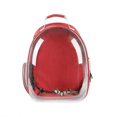 China Portable and Durable Pet Transparent Bag Travel Pet Space Capsule Breathable Porous and Breathable Animal Backpack for sale