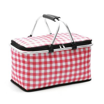 China New Waterproof Outdoor Folding Thermal Insulation Shopping Basket Picnic Basket Heat Insulation Bento Bag for sale