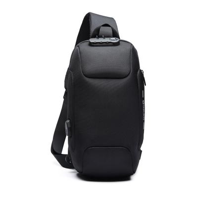 China New USB Sports Chest Bag Waterproof Rechargeable Anti-theft Daily Leisure Sports Shoulder Bag Oxford Waterproof Messenger Bag for sale