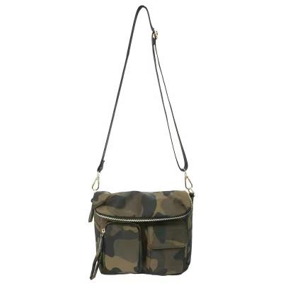 China New Stain Nylon Camouflage Fabric Daily Handbag Multi-pocket Casual Shoulder Bag Fashion Ladies Cross - Body Bag for sale