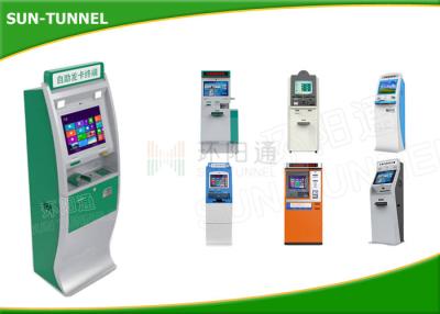 China Dual Screen Internet Card Dispenser Kiosk Prepaid Mastercard Robust Metal Housing for sale