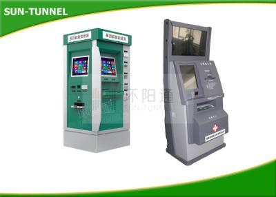 China Interactive Information Dual Screen Kiosk All In One With Coin Dispenser / Card Reader for sale