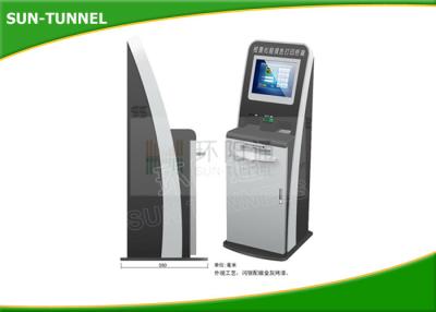 China Anti Dust 19 Inch Monitor Hotel Check In Kiosk With Receipt Ticket Printer for sale