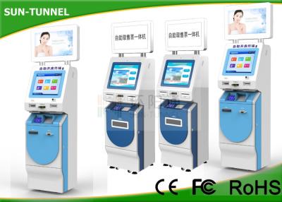 China Free Standing Hotel Lobby Kiosk Check In / Check Out Function 1.5mm Steel Enclosure for sale