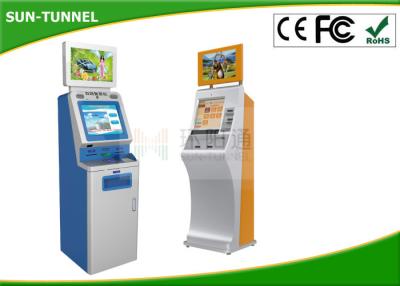 China Free Standing Self Service Ticket Machine Passport / Fingerprint Reader , Bar - Code Scanner for sale