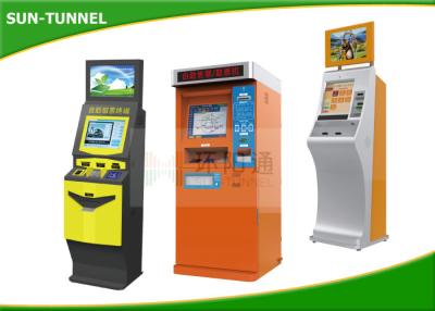 China Outdoor Touch Screen Queue Self Service Ticket Machine Floor Standing Water Proof for sale