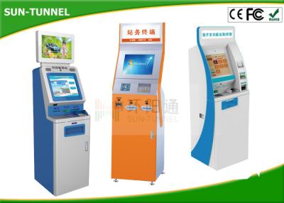 China Customized OEM Card Dispenser Kiosk , Bill Acceptor / Coin Dispenser Self Payment Kiosk for sale