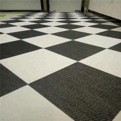 China 50*50cm waterproof wear resistant anti-slip art woven vinyl floor tile with factory cheap price for sale