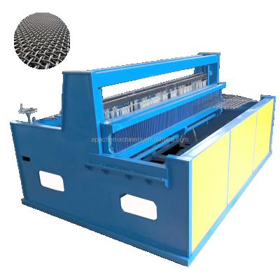 China Hotels 6-12mm Semi-automatic Hydraulic Screen Mesh 65Mn Yarn Vibrating Weaving Machine for sale