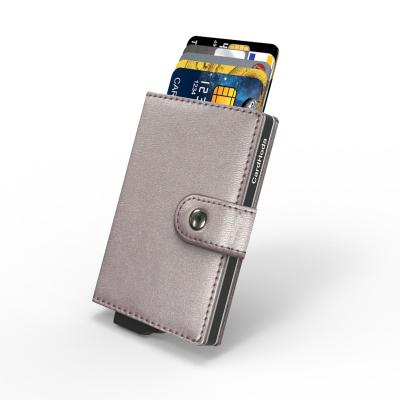 China Metal Card Holder Business Anti-theft Card Cases Slim RFIDPouch ID Credit Card Holder Travel ID Aluminum Card Holder for sale