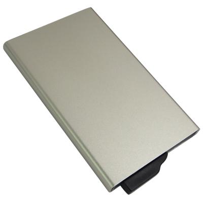 China Fashion Aluminum Business Pocket ID Credit Card Mini RFID Slim Front Holder Blocking Bank Auto Card Case for sale