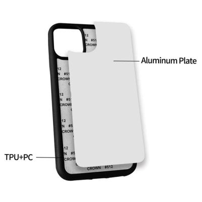 China Customizable Anti-drop phone cases men phone case tpu metal plate for iphone 13pro max phone case for sale