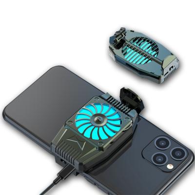 China Waterproof Pad H15 Mini Phone Holder Gaming Grip Cooler Mobile Cooling Fan For Smartphone Games Heatsink for sale