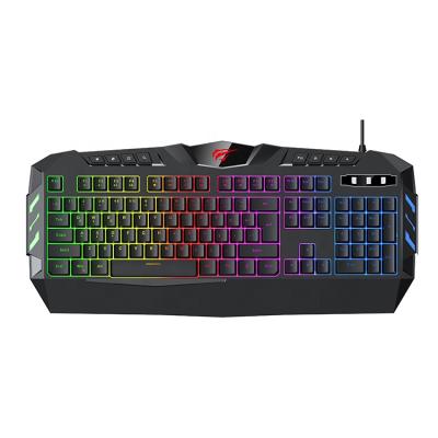 China Multimedia Kb861L Havit Keys Wired Gaming Keyboard Membrane 112 Keys Typewriter RGB Backlit Wired Keyboard For Desktop Gamer for sale