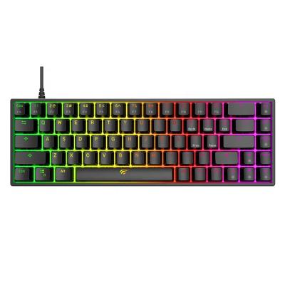 China Kb865L Havit OEM Usb Teclados PC Game 68 Normal Cable RGB Keys Led Mechanical Gaming Keyboard For Gamer Desktop PC Computer yes for sale