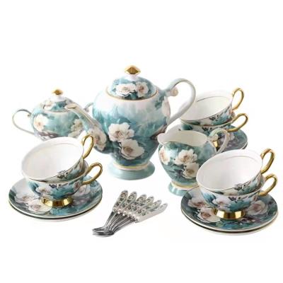 China Viable British Afternoon Tea Set European Palace Style Coffee Mug Bone China Home Set for sale