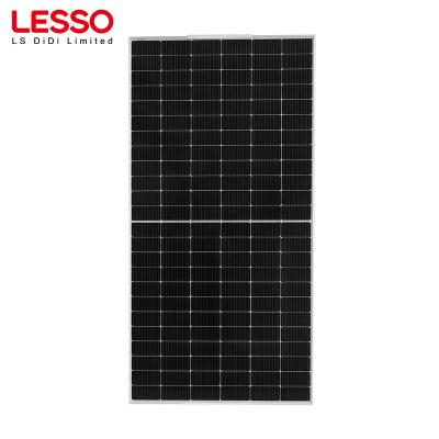 China Lesso 1KW Household And Outdoor Solar Power System Good Quality On Running Perc Monocrystalline Half-cell Solar Panel 210mmx210mm for sale