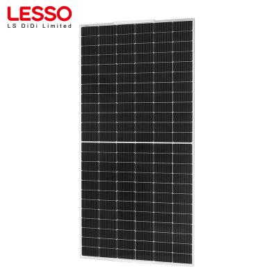 China Perc Cell 640W 650W 655W Mono Tier 1 Module Lesso Brand Solar Panel Half-Cut Solar Panel 210mmx210mm PV for sale