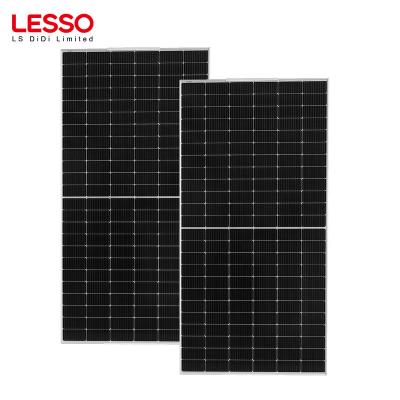 China Cheap High Efficiency Lesso Energy Solar Panels Monocrysralline Solar Power Panel 580w 620w 640w 660w 210mmx210mm for sale