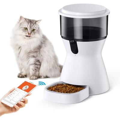 China Amazon Hote Sale 6 Smart Meal Driver 4L Pet Feeder Food Vending Machine Automatic With HD Camera for sale