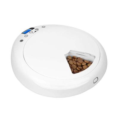 China 2020 New Pet Food Automatic Digital Pet Timing Feeder Dispenser 6 Grids Automatic Auto Adjustable Blue LCD Display With Clock for sale