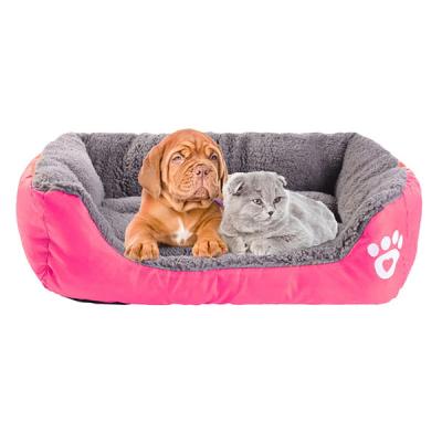 China 2021 Travel Dog Mat Plush Cat Puppy Bed Kitten Bed Pad Cushion Pad Warm Portable Removable Pet Bed Sleeping Mat Manufacturer for sale