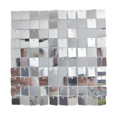 China Not easy to fade high quality silver sequin shimmer wall panels for wedding balloons party supplies decorations for sale