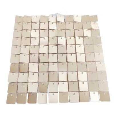 China Not Easy To Fade High Quality Champagne Wall Champagne Shimmer Wall Panels To Wedding Event Festival Backdrop for sale