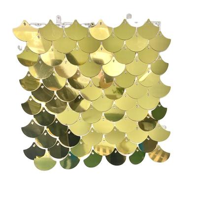 China Not easy to fade 4D Shimmer Glitter Panel Wall Glitter Birthday Party Background Decorations Propeller Shaped Shiny Backdrop For Wedding Event for sale