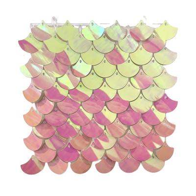 China Not easy to fade new product pale pink sequin propeller shaped iridescent panel for wedding birthday party event decorations for sale