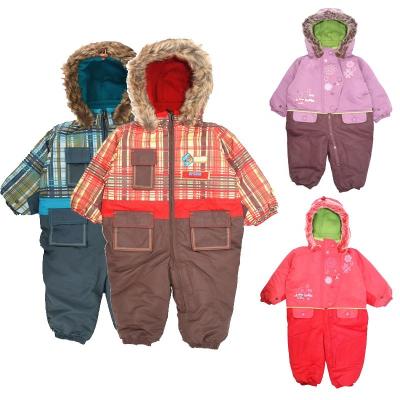 China Breathable Stock-Item Hood With Large Faux Fur Pockets Waterproof Infant Baby Kids Windproof Winter Set Costume Suits Kids for sale