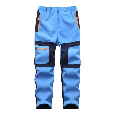 China Anti-UV Waterproof Ski Pants Windproof Kids Sports Hiking Pants witj Suspenders for sale