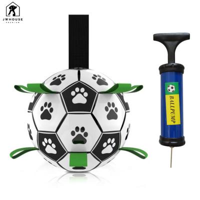 China Viable Dog Toys Interactive Pet Soccer Toys With Grip Tags Dog Paw Outdoor Training Soccer Pet Bite Chew Balls For Dog Accessories for sale