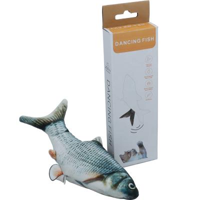 China Realistic Movable Cat Kicker Electric Flopping Fish Toy with Catnip, Plush Cat Toys interactive pescado juguete de gato fun for sale