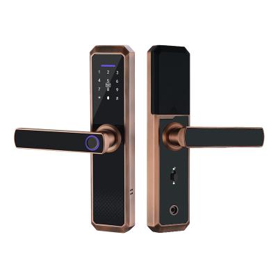 China Smart Fingerprint Door Lock Tuyasmart/Smartlife Door Guangdong HYH Hardware Smart Digital Electronic Smart Fingerprint Wifi Bedroom Lock Door Tuya Lock for sale