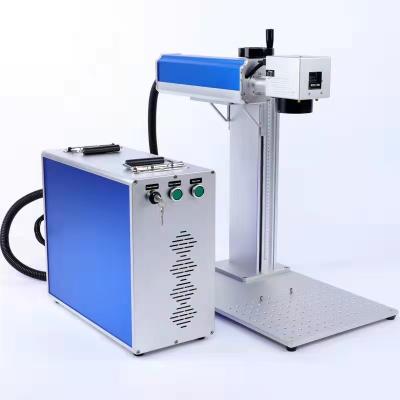 China Mini air-cooled fiber laser marking machine on iphone 6 T-shirt shot glasses led watch printing machine for sale