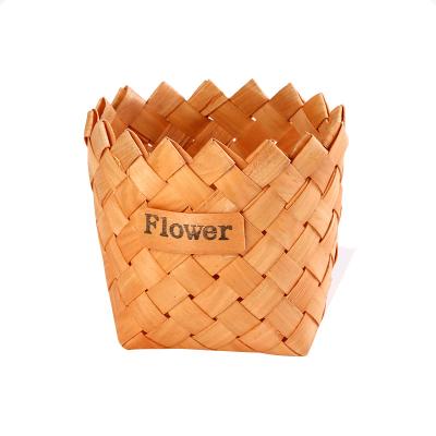 China New Sustainable Hand - Natural Waste Basket Wood Fruit Basket Small Woven Storage Basket for sale