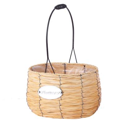 China European and American Style Flower Basket Willow Basket Hanging Flower Viable Wicker Basket for sale