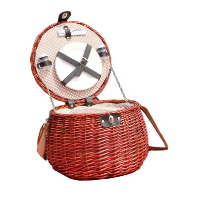 China No Lids Portable Storage Basket Wicker Picnic Basket Belt Buckle Storage Basket for sale