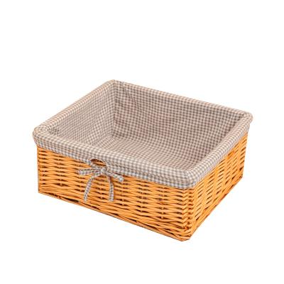 China No Handwork Storage Basket Decoration Fresh Flower High Quality Willow Woven Wicker Basket for sale